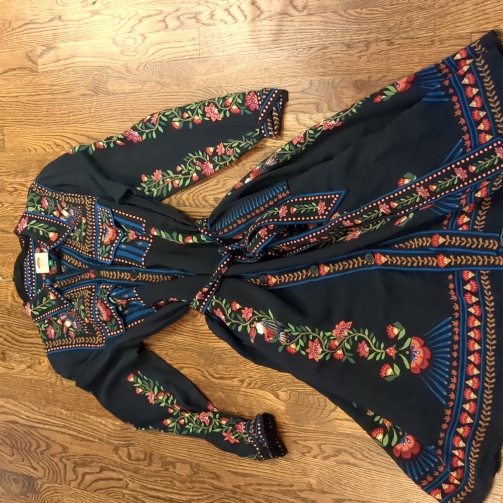 Farm Rio  toucan garden midi dress in black - Picture 10 of 11